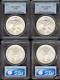 1-2009 American Eagle, 1ozt Each 999 Pure Silver Ms70graded By Pcgs