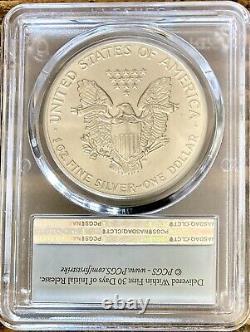 1986 $1 American Silver Eagle Pcgs Ms69 First Strike Flag Label Low Population