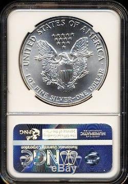 1986 $1 Ngc Ms70 First Year Of Issue Silver American Eagle 1 Oz. 999 Fine