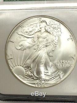 1986 1 oz American Silver Eagle NGC MS70 FIRST YEAR OF ISSUE