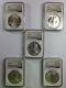 1986,1987,1993,2016, &2018 Silver American Eagle NGC MS-69 (Lot of 5)
