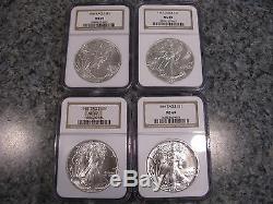 1986-2005 1oz AMERICAN SILVER EAGLE COIN NGC GRADED MS69 20 COIN FULL SET BOX