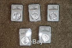 1986-2005 20-Coin Silver American Eagle Set MS-69