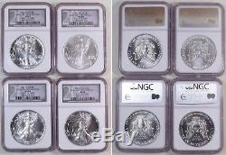 1986-2005 AMERICAN SILVER EAGLE 20TH ANNIVERSARY 20 PC SET NGC MS69 #825 of 2005