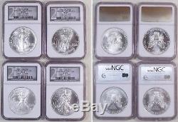 1986-2005 AMERICAN SILVER EAGLE 20TH ANNIVERSARY 20 PC SET NGC MS69 #825 of 2005