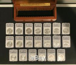 1986-2005 American Eagle 20th Anniversary Silver Dollar Set MS68 #1069 Of 2005