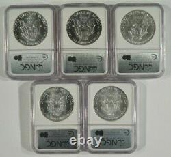 1986-2005 American Silver Eagle $1 20 Coin Set NGC MS69 Brown Labels