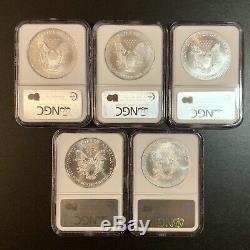 1986-2005 American Silver Eagle 20 Coin Set NGC Graded MS-69 Includes RARE 1996