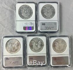 1986-2005 American Silver Eagle Set 20 Coins in NGC Box All NGC MS69