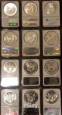 1986-2005 Silver American Eagle Set/ NGC-MS69/ 20 Coins Total