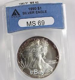 1986-2006 American Silver Eagle Set ANACS MS69 Certified & Graded (21 Coin Lot)