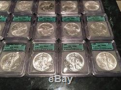 1986-2006 ICG MS69 $1 American Silver Eagle Coin Set Lot Of 21