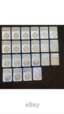 1986-2007 $1 1 Oz 999 American Eagle Silver Coin 22 Piece Set All MS69 by NGC