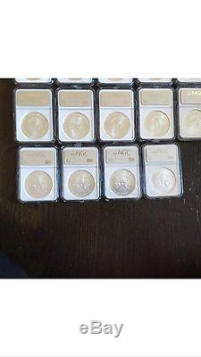 1986-2007 $1 1 Oz 999 American Eagle Silver Coin 22 Piece Set All MS69 by NGC