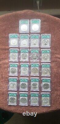 1986-2007 American Silver Eagle Coin Set with Storage Box ICG MS69 (22) 1oz. 999