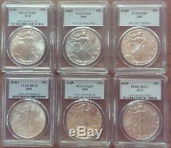 1986-2012 American Silver Eagle Dollar 1oz Complete Set with PCGS MS69