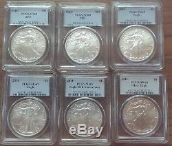 1986-2012 American Silver Eagle Dollar 1oz Complete Set with PCGS MS69