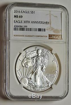 1986-2013 Silver American Eagle Set NGC (MS-69) 2 NGC Boxes