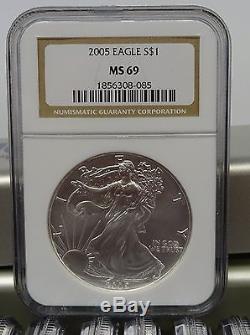 1986-2014 Complete 29 Coin American Silver Eagle Set NGC MS 69