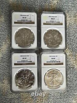 1986-2015 American Silver Eagle Ngc Ms69 29 Coin Set