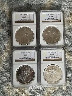 1986-2015 American Silver Eagle Ngc Ms69 29 Coin Set