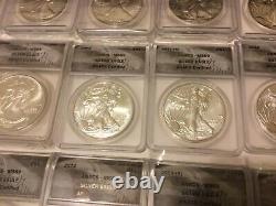 1986-2016 $ 1 American Silver Eagle 36 Coin Set ANACS MS69