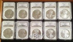 1986-2016 $1 Silver American Eagle Set MS 69 NGC Complete Set
