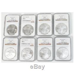 1986-2016 NGC Graded MS69 American Eagle. 999 Silver Dollar 31-Coin Set $1