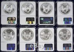 1986-2017 American Silver Eagle 32-Coin Set Each NGC MS69