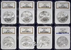 1986-2017 American Silver Eagle 32-Coin Set Each NGC MS69