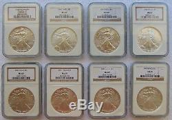 1986-2017 American Silver Eagle Complete 32 Coin Set NGC MS69 Brown Label