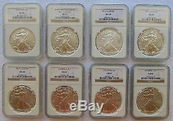 1986-2017 American Silver Eagle Complete 32 Coin Set NGC MS69 Brown Label