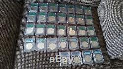 1986 2017 COMPLETE 32 COIN AMERICAN SILVER EAGLE SET. ICG MS 69. Or better