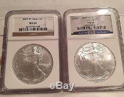 1986-2017 NGC MS-69 All Coins Complete Silver American Eagle Set 1996 1986 1994