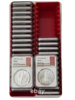 1986-2018 American Silver Eagle NGC MS69 Red Book Labels 33-Coin Set