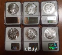1986 2018 COMPLETE 33 COIN AMERICAN SILVER EAGLE SET NGC MS 69 Red Boxes #1