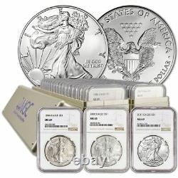 1986 2018 Complete 33 Coin American Silver Eagle Set Ngc Ms 69 #a-b-c