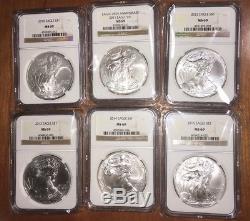 1986 2018 MS69 COMPLETE 33 COIN AMERICAN SILVER EAGLE SET NGC with2 NGC Boxes
