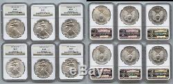 1986 2019 American Eagle 1 oz Silver Dollar Set NGC MS 69 Certified BC422
