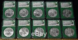1986-2019 American Silver Eagle 34 Coin Set NGC MS69 From Mint Sealed Box