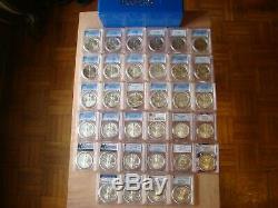 1986 2019 Complete 34 Coin American Silver Eagle Set Pcgs Ms 69 & 70