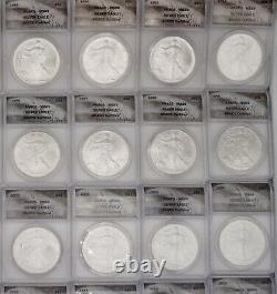 1986-2020 (35) Coin American Silver Eagle Set ANACS MS69 Room To Continue