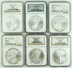1986-2020 American Silver Eagle NGC MS69 Complete Set 35 Coins FREE SHIP