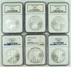 1986-2020 American Silver Eagle NGC MS69 Complete Set 35 Coins FREE SHIP