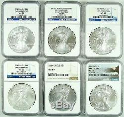 1986-2020 American Silver Eagle NGC MS69 Registry Set 35 Coins