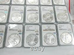 1986-2020 American Silver Eagles 35-Coin Set Each Graded NGC MS69 Q4F4