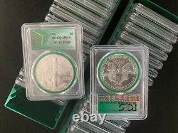1986-2021, 37-coin, PCGS MS69, American Silver Eagle Set. Free shipping