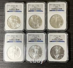 1986-2021 American Silver Eagles Complete 36-Coin Set Each Graded NGC MS69 #2