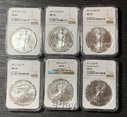 1986-2021 American Silver Eagles Complete 36-Coin Set Each Graded NGC MS69 #2