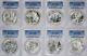 1986-2021 American Silver Eagles Complete 36-Coin Set Each Graded PCGS MS69